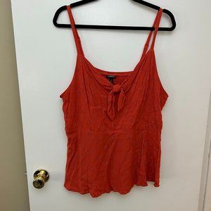 Torrid Orange Eyelet Babydoll Top